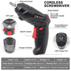 Electric Cordless Screwdriver Kit Set