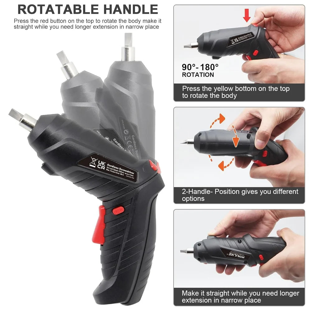 Electric Cordless Screwdriver Kit Set
